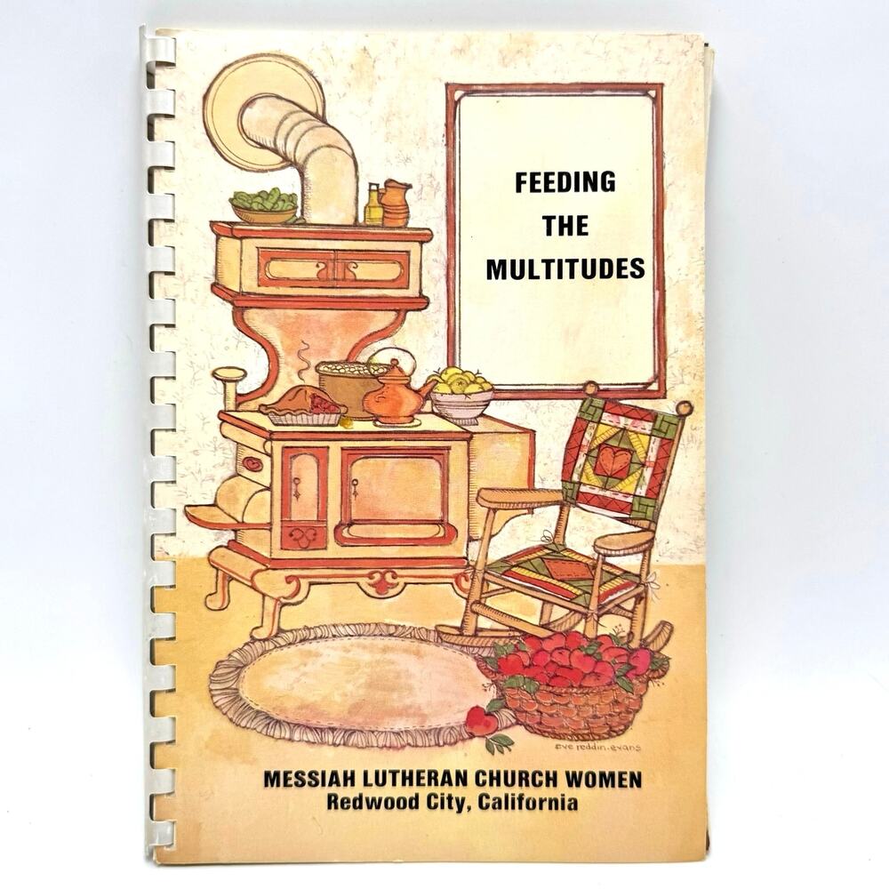 Redwood City California Messiah Lutheran Church Cookbook Vintage 1980s Recipes